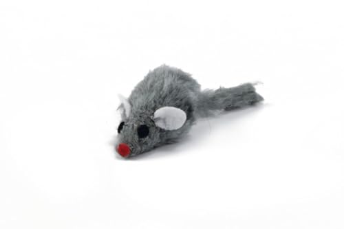 Beeztees 430240 Plüschmaus Kurzhaar, 5 cm, grau von Beeztees