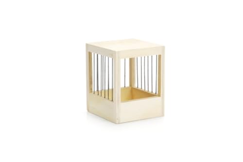 Beeztees 45700 Nistkasten für Kanarienvogel aus Holz mit Metallgitter, 11.5 x 11.5 x 14 cm von Beeztees