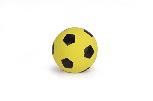 Beeztees 620440 Fußball aus Latex klein, 8 cm, gelb/schwarz von Beeztees