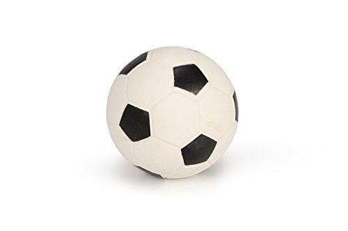 Beeztees 620442 Fußball aus Latex, 10 cm groß, weiß/schwarz Beeztees 620442 Fußball aus Latex, 10 cm groß, weiß/schwarz von Beeztees