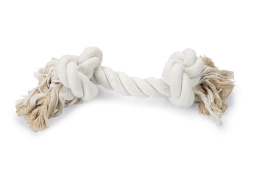 Beeztees 640927 Baumwollkordel mit 2 Knoten, 600 g, weiß Beeztees 640927 Baumwollkordel mit 2 Knoten, 600 g, weiß von Beeztees