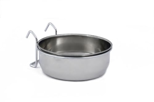 Beeztees 653452 Edelstahlnapf mit Haken, 15 cm, 0,9 l von Beeztees