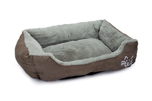 Beeztees Katzenbett Baboo L: 48 cm B: 37 cm H: 18 cm grau-hellgrau von Beeztees