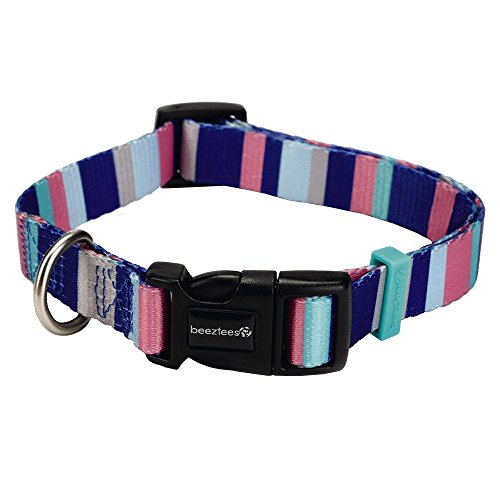 Beeztees 746643 Nylonhalsband "Stripes", 35-50 x 2cm von Beeztees