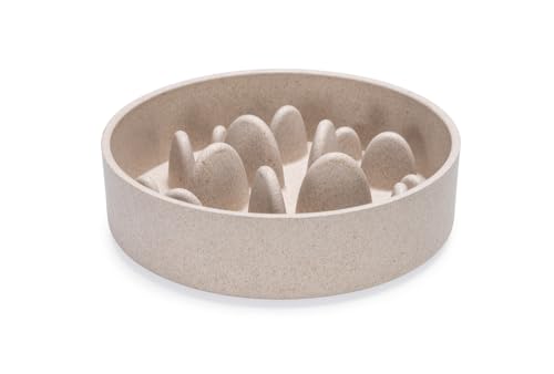 Beeztees DBL Futterbehälter für Hunde, Bambus, Beige, 17 cm, 800 ml von Beeztees