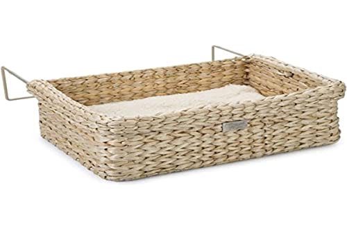 Designed by Lotte Water Hyacinth Wicker Radiator Bed, 45 cm, Grey von Designed by Lotte