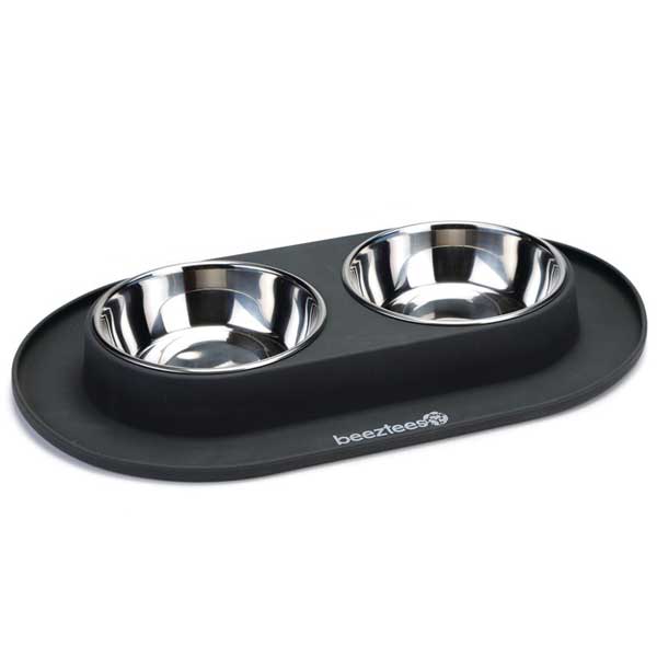 Beeztees Dinerset Silikon - 2x300 ml / anthrazit Beeztees Dinerset Silikon - 2x300 ml / anthrazit von Beeztees