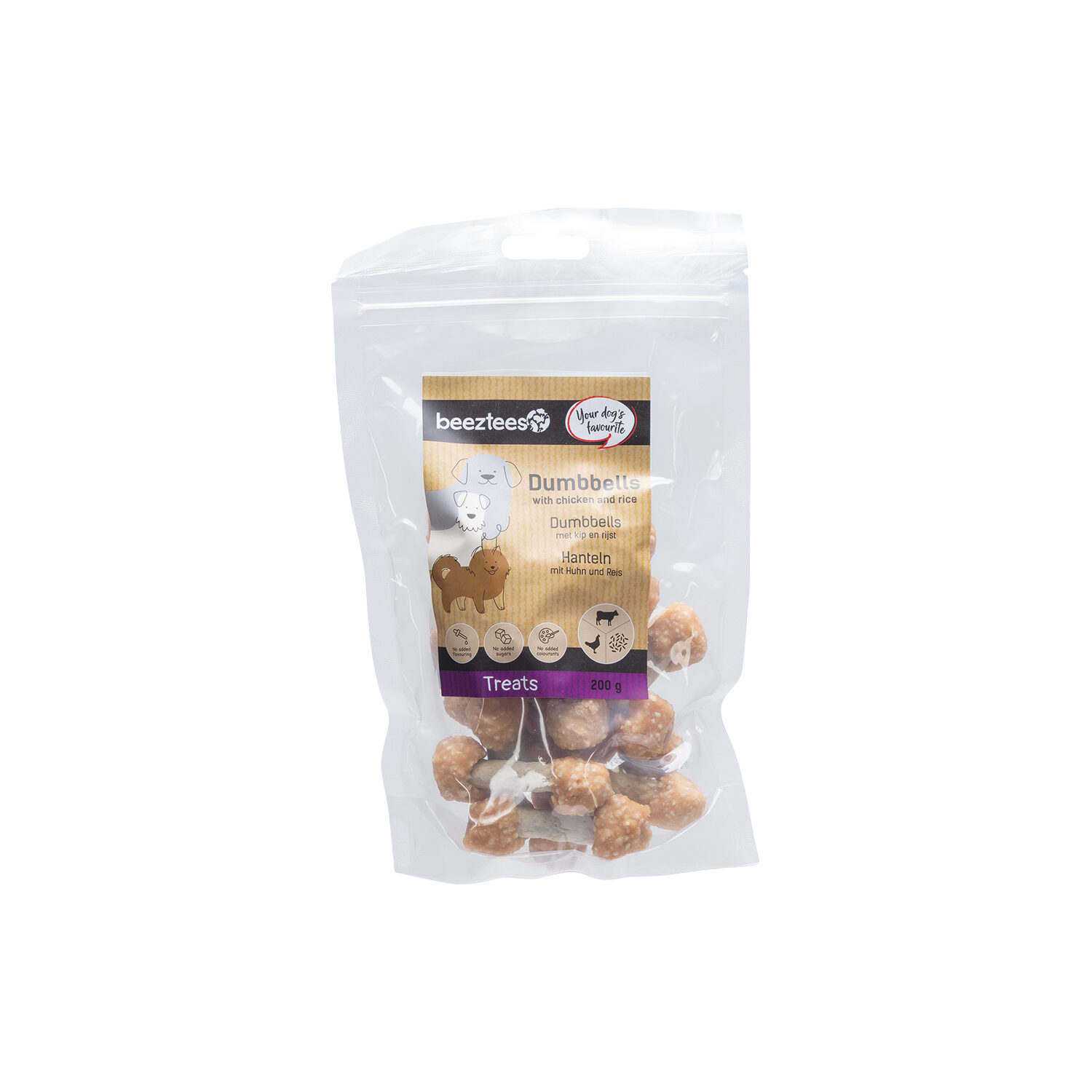 Beeztees Dumbbells mit Huhn und Reis - 200 g Beeztees Dumbbells mit Huhn und Reis - 200 g von Beeztees