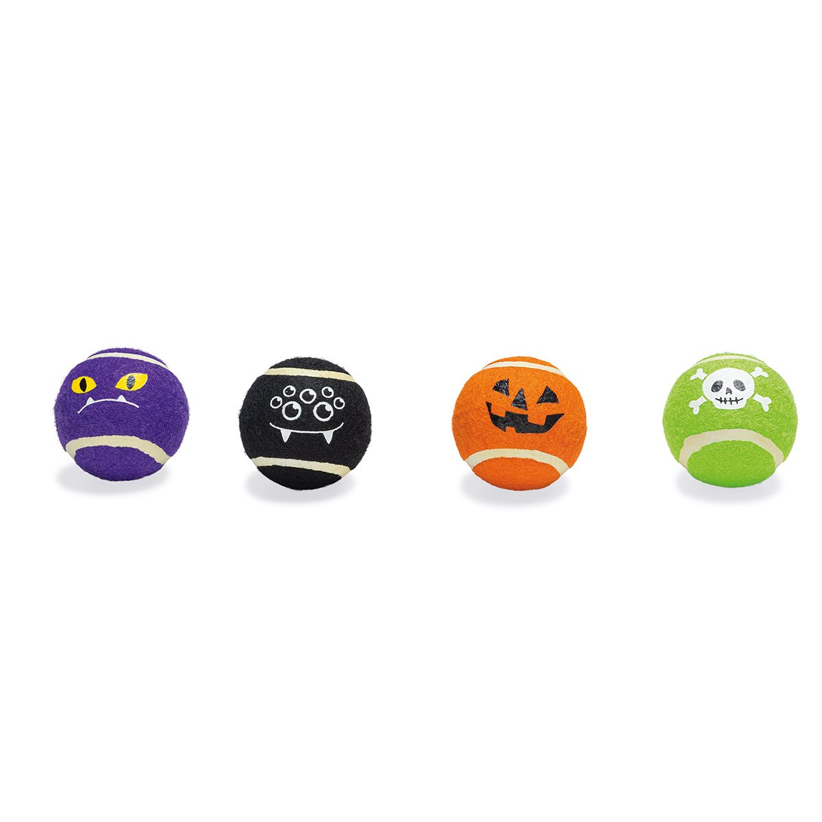 Beeztees Halloween Hundespielzeug Spooky Bälle im 4er Pack von Beeztees