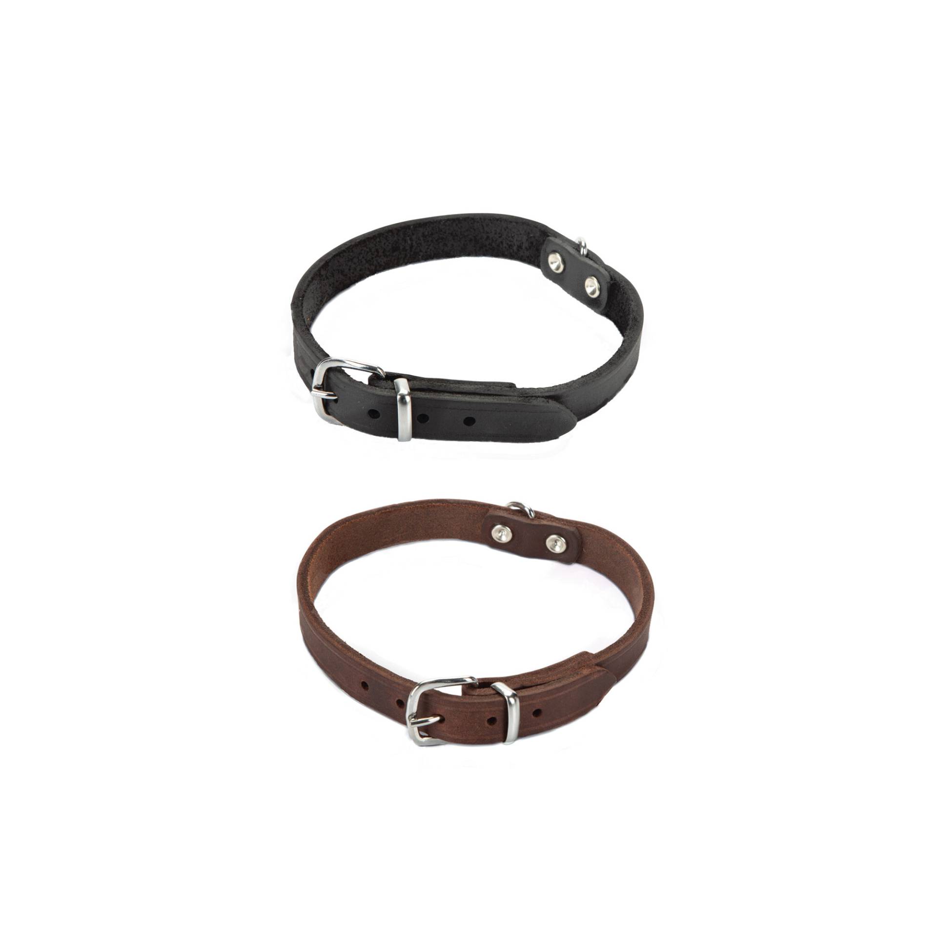 Beeztees Hundehalsband Leder - Braun - 62 cm x 25 mm von Beeztees