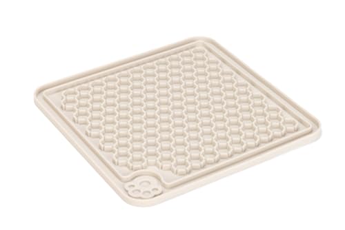 Beeztees K&BZ Puppy Gummi Lick Mat Grau Hundespielzeug Grau, 20X20CM Beeztees K&BZ Puppy Gummi Lick Mat Grau Hundespielzeug Grau, 20X20CM von Beeztees