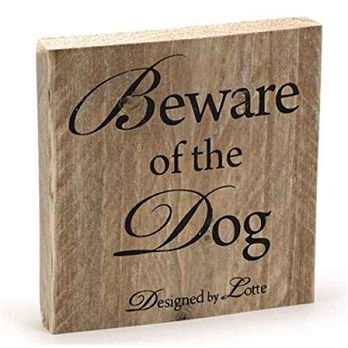 Beeztees K&Bz Dbl Holz Vorsicht vor dem Hund 19,5x19,5 420g von Designed by Lotte