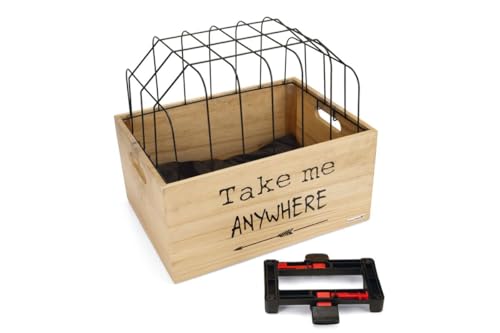 Beeztees K&Bz Fahrradkorb aus Holz, 45 x 33 x 45 cm, Schwarz, 200 g von Beeztees