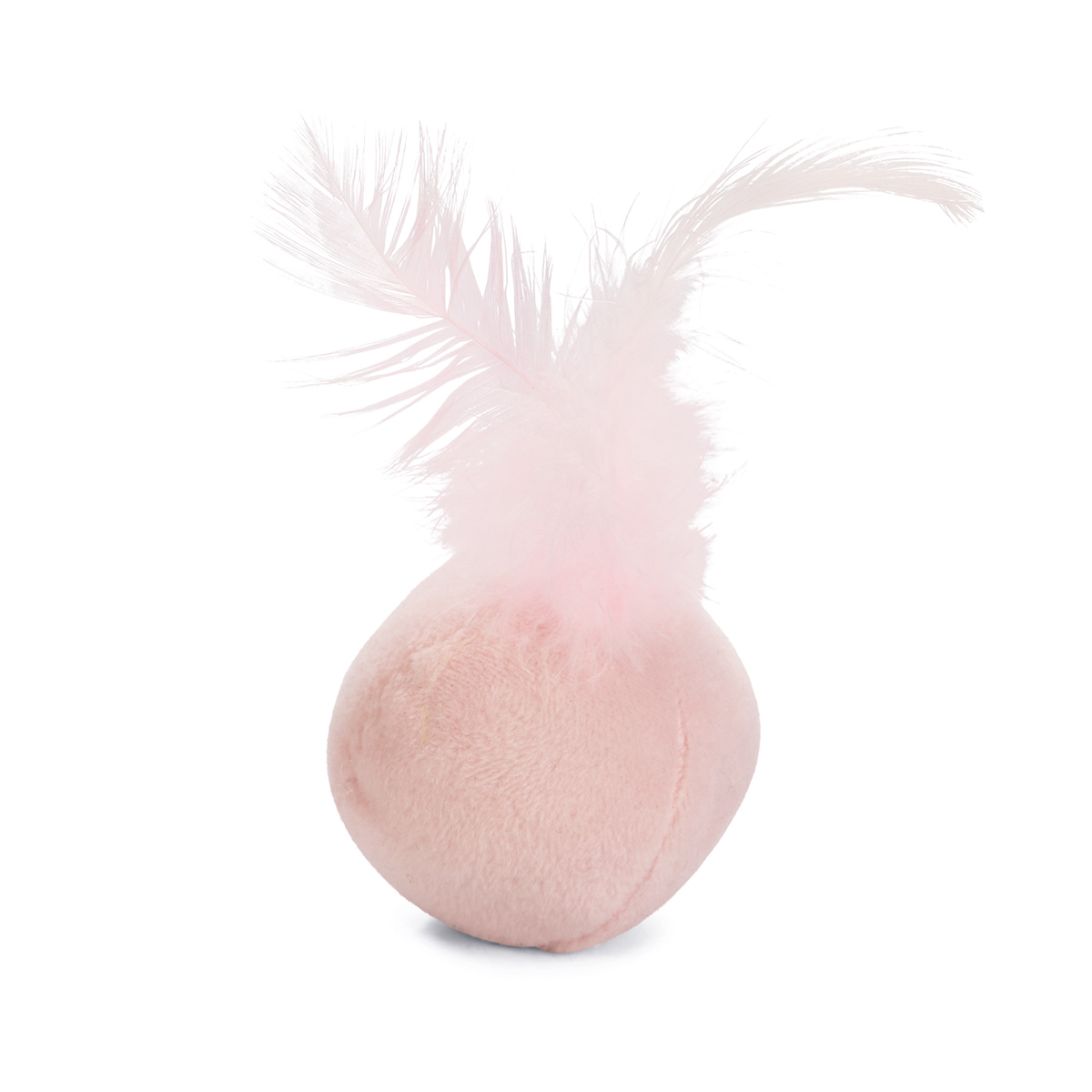Beeztees Kitten Plüsch Ball mit Feder Pink von Beeztees