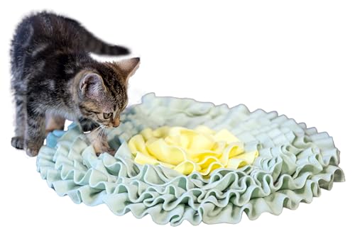 Beeztees Kitten Schnüffelmatte Flowie, Katzenspielzeug, Mint, 38x38x3 von Beeztees