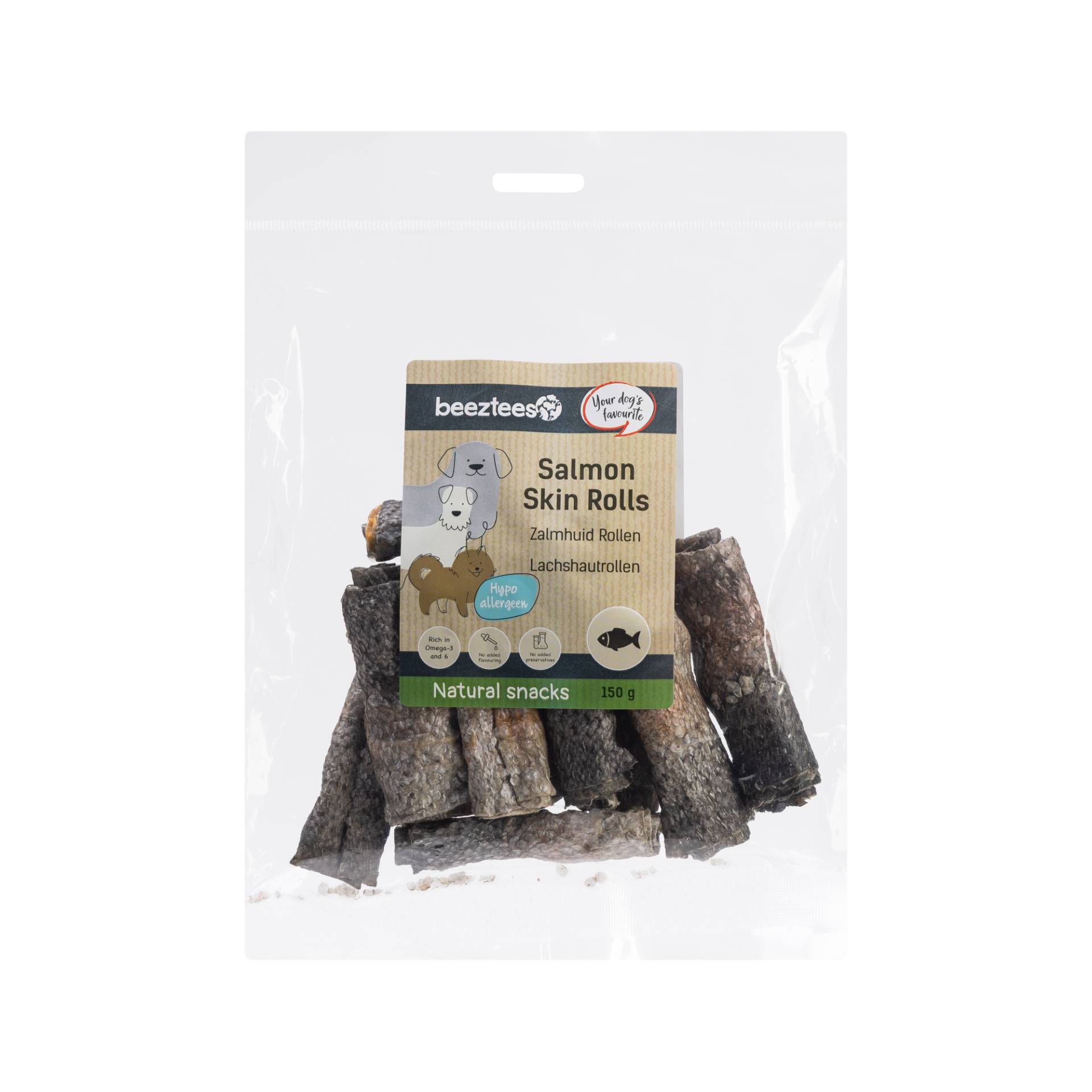 Beeztees Lachshaut-Rolle - 150 g von Beeztees