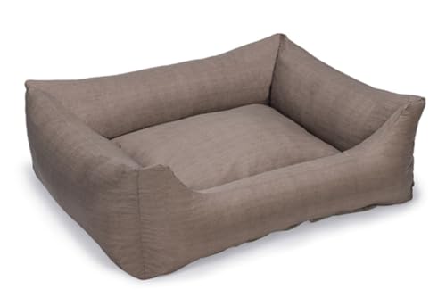 Beeztees Liegebett Sofixa - Hundekorb - Taupe - 95x80x25 cm von Beeztees