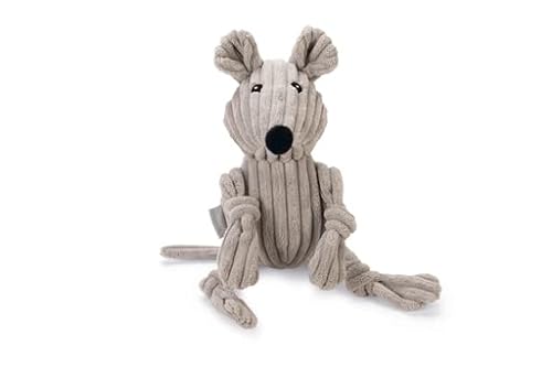 Beeztees Maus Mousy - Hundespielzeug - Rippenstoff - Grau - 32x11x11.5 von Beeztees