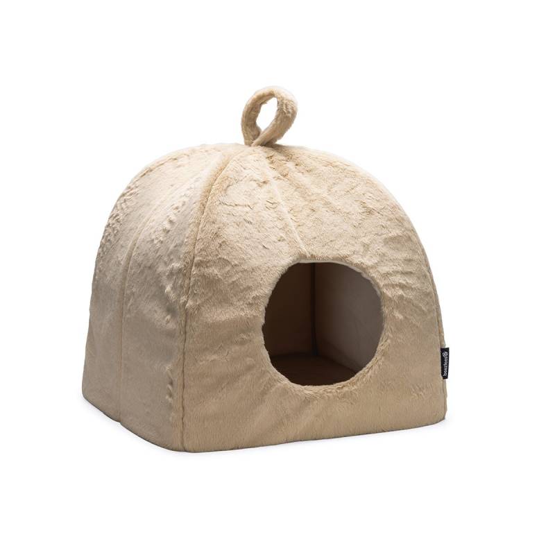 Beeztees Moza Katzenhaus Plüsch 40x40 cm beige von Beeztees