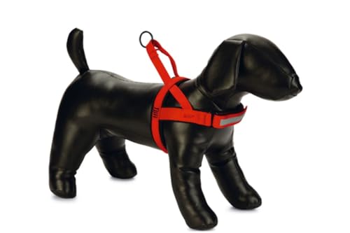 Beeztees Parinca - Premium Hund Geschirr - Nylon - rot - 72-90 cm x von Beeztees