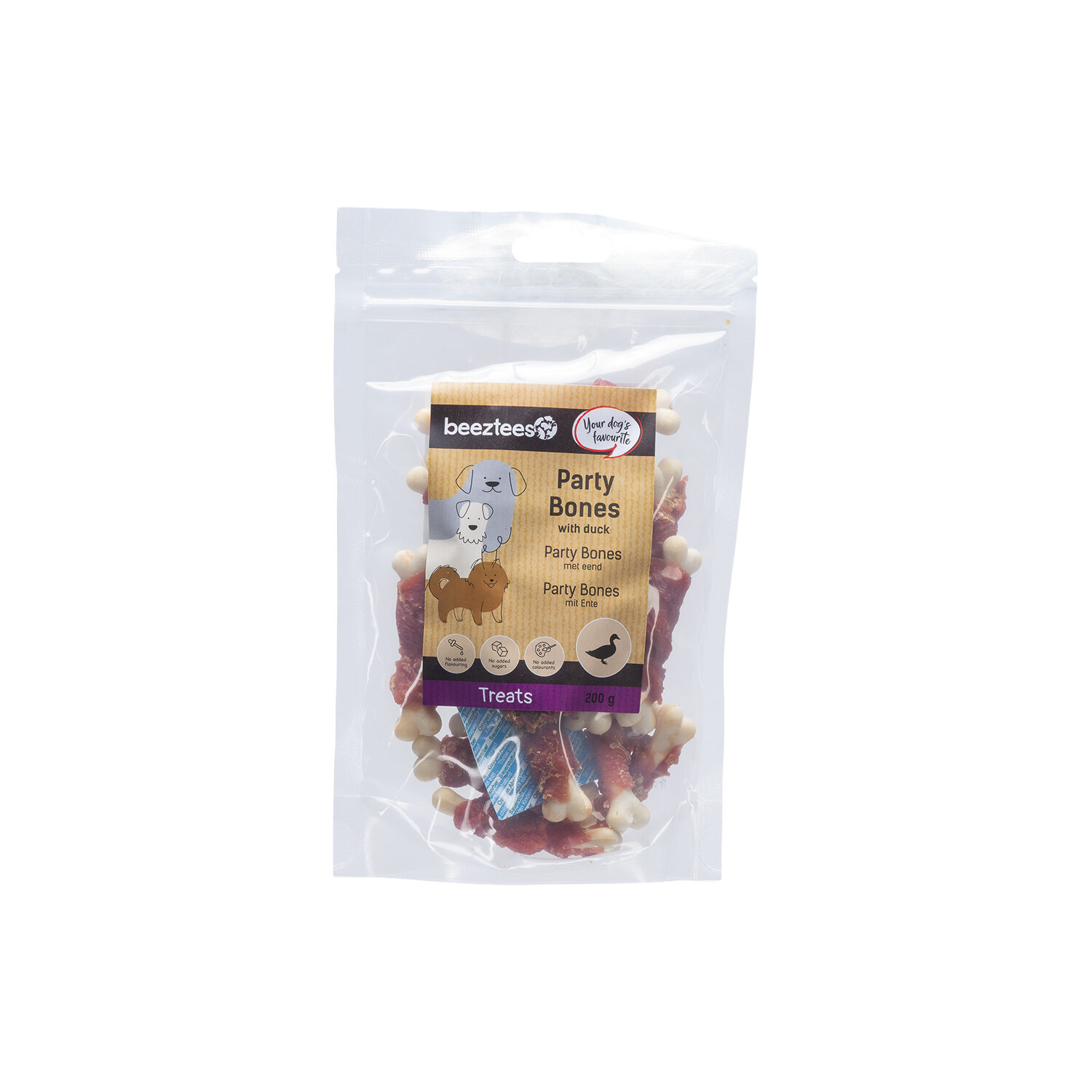 Beeztees Party Bones - Ente - 200 g von Beeztees