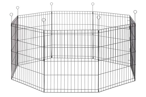 Beeztees Premium Vihar, Nager und Kaninchen Laufstall, XL, 8 Paneele, Panel 60x70 cm, Durchmesser 155 cm von Beeztees