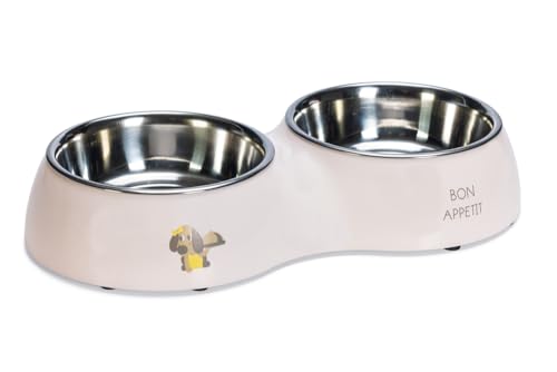 Beeztees Puppy Droppy - Dinner Set Hund - Kunststoff/Edelstahl - Rosa - von Beeztees