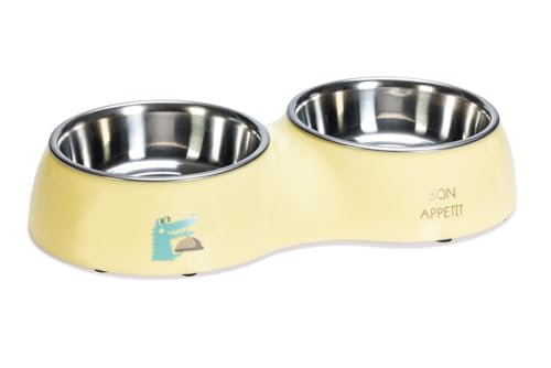 Beeztees Puppy Kroky, Diner Set Hund, Kunststoff/Edelstahl, Gelb - Beeztees Puppy Kroky, Diner Set Hund, Kunststoff/Edelstahl, Gelb - von Beeztees