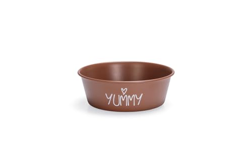 Beeztees Puppy Snoes - Hundenapf - Edelstahl - Terracotta - 13x13x4 cm - von Beeztees