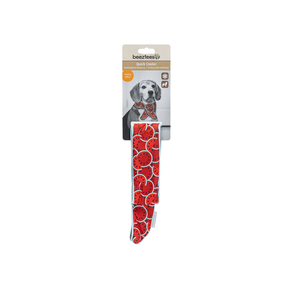 Beeztees Quick Cooler Meloenie Hundehalsband – Rot – S von Beeztees