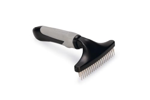 Beeztees Striegel Rotierende Doppelzinken - Hundepflege - Schwarz/Grau - 16,5x10,5x3 cm Beeztees Striegel Rotierende Doppelzinken - Hundepflege - Schwarz/Grau - 16,5x10,5x3 cm von Beeztees