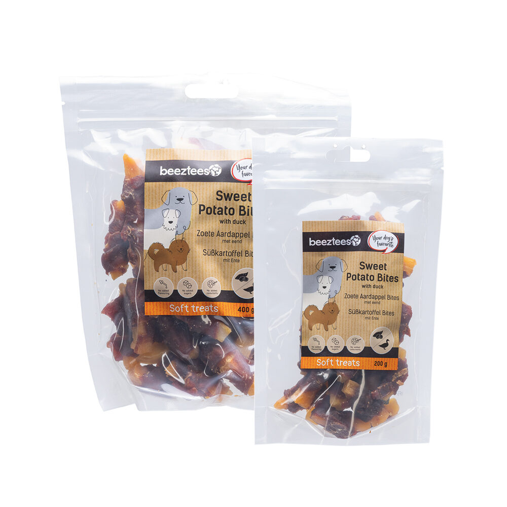 Beeztees Süßkartoffel Bites - Ente - 400 g von Beeztees