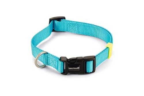 Beeztees Uni - Hundehalsband - Nylon - Hellblau - 35-50 cm x 20 mm von Beeztees