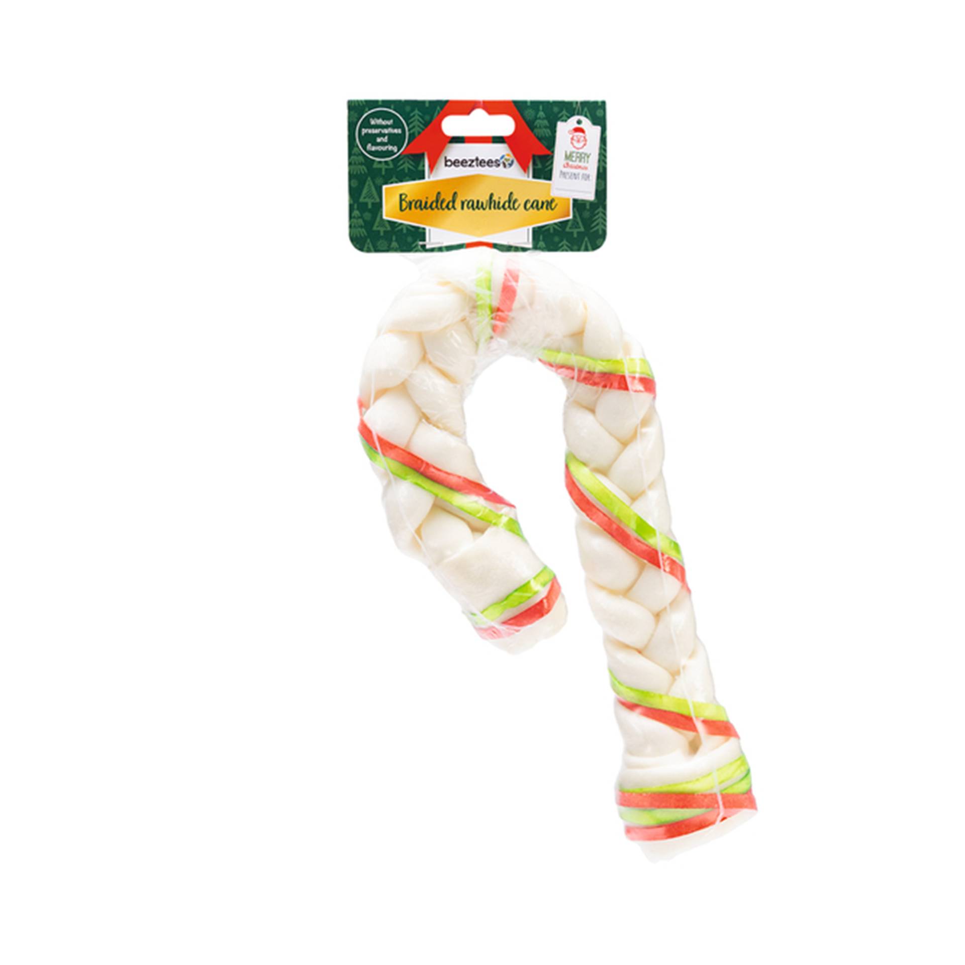 Beeztees Weihnachtszuckerstange Geflochtene Rinderhaut 180 g - 1 Stück Beeztees Weihnachtszuckerstange Geflochtene Rinderhaut 180 g - 1 Stück von Beeztees