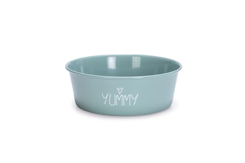 Beeztees Welpenfutter Wassernapf, Edelstahl, rutschfester Boden, Türkis, 16 cm, 940 ml von Beeztees