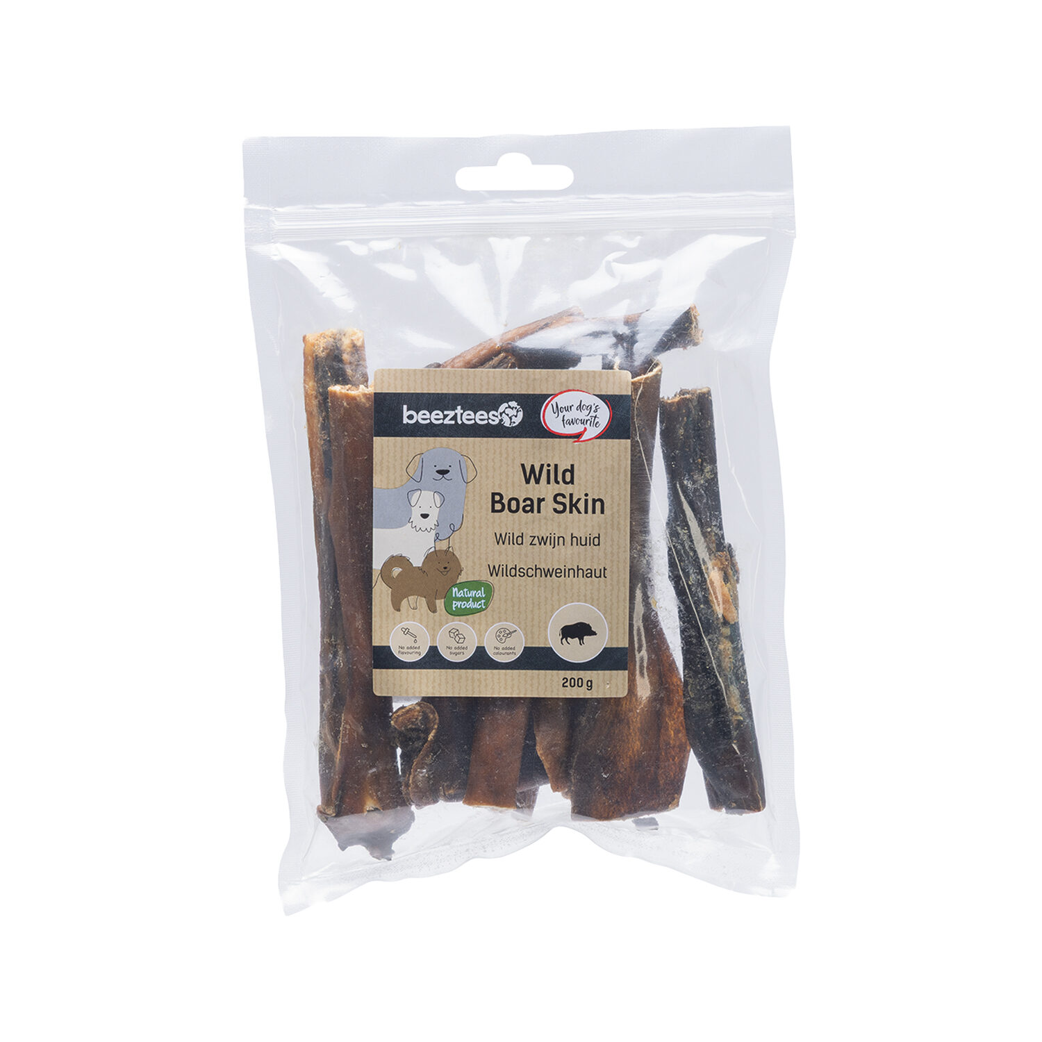 Beeztees Wildschweinhaut - 200 g Beeztees Wildschweinhaut - 200 g von Beeztees