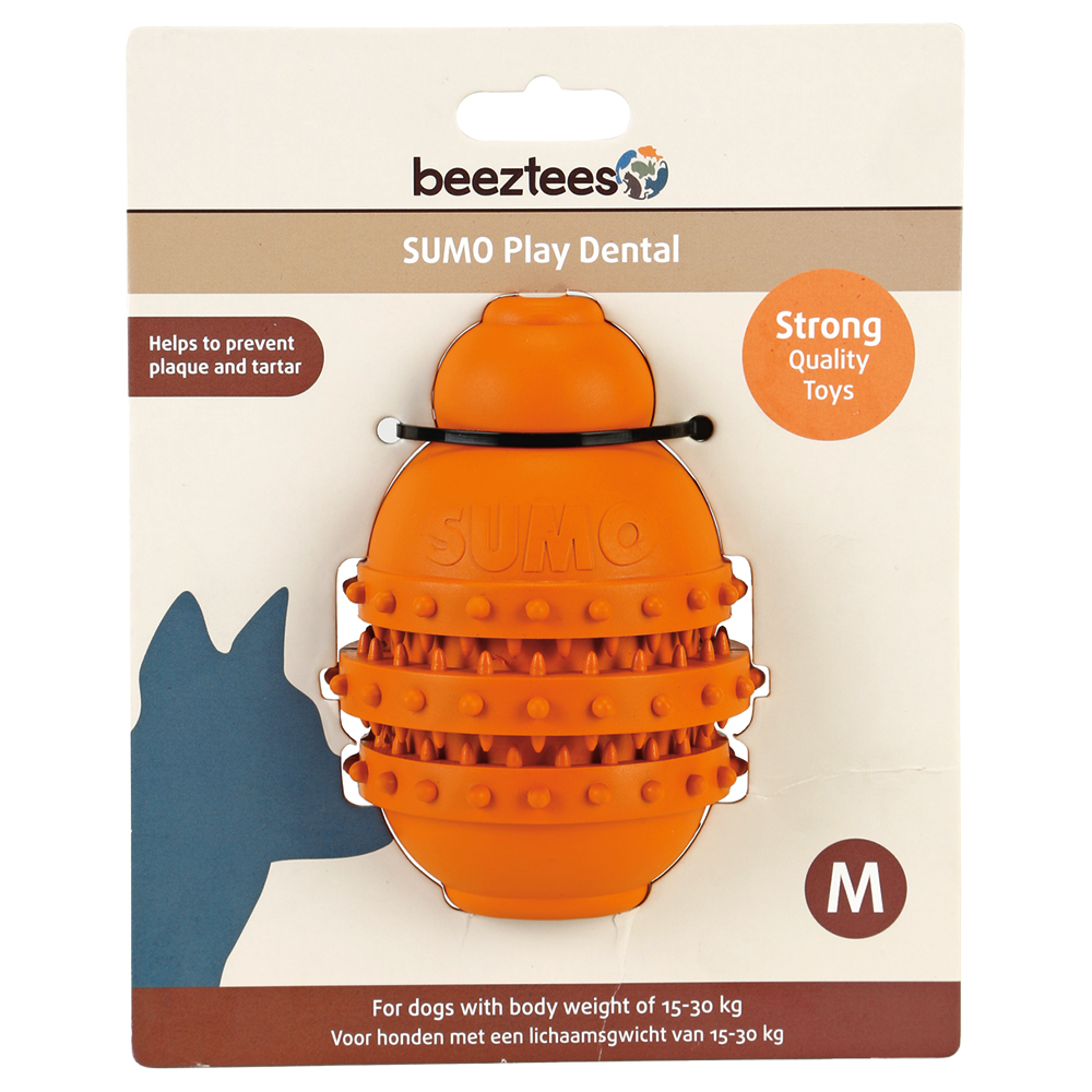 beeztees Hundespielzeug Sumo Play Dental - Größe M: Ø 9 x H 12 cm beeztees Hundespielzeug Sumo Play Dental - Größe M: Ø 9 x H 12 cm von Beeztees