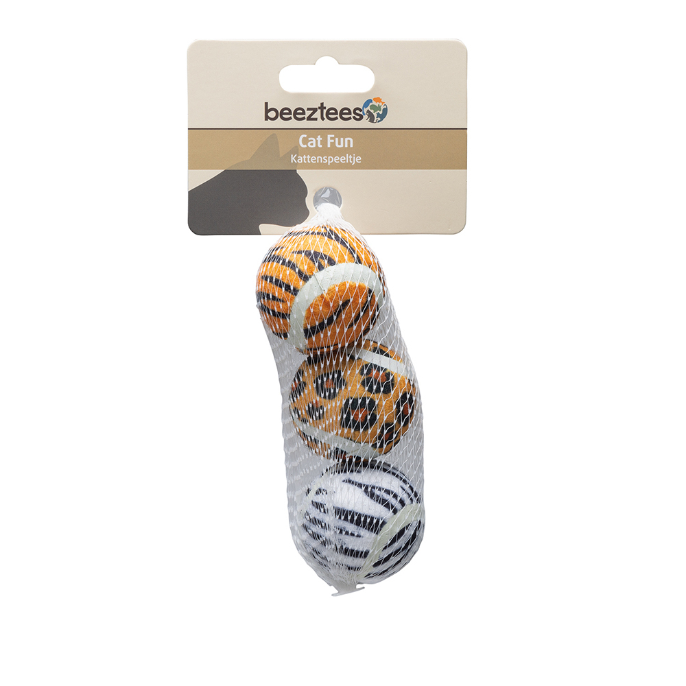beeztees Katzenspielzeug Dschungelbälle - 3 x Ø 4,5 cm von Beeztees