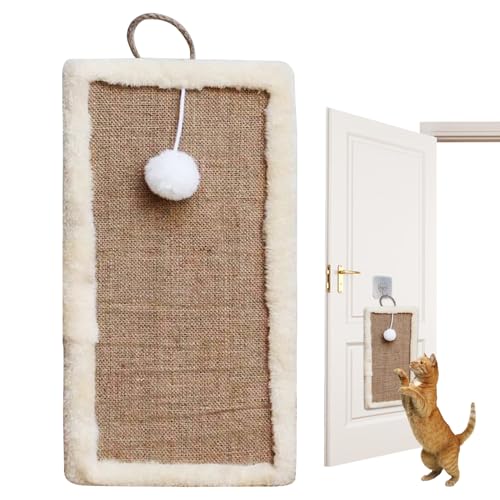 Befeixue Cat Scratching Mat,Teppich Kratzmatte Für Katzen | Hängbarer Möbelschutz Interaktives Spielzeug Mit Ball - Für Wohnzimmer Schlafzimmer Küche Boden Spielzeit von Befeixue