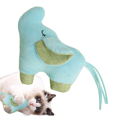 Befeixue Katzenminze Spielzeug Für Katzen,Interaktives Katzen Spielzeug Mit Sound - Elefant Plüschtier Für Kitten Zur Inneren Stimulation Beißen Kratzen Kicken Bewegung Spielen Und Jagd,Indoor Jagd von Befeixue