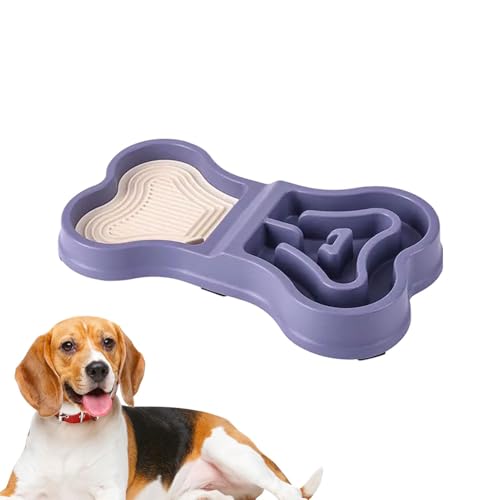 Befeixue Nicht -Slip -Welpenschale, Essen und Wasserschalen,Haustier langsame Essschale - Tragbarer Puzzle -Safe -Feeder für Haustier Hunde Welpe Hausreisen im Freien im Freien im Freien Gebrauch von Befeixue