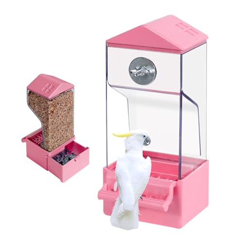 Befeixue Vogelfutterhaus | Haustier Futterspender Externer Käfig | Durchsichtiger Spritzwassergeschützter Futterbehälter Für Vögel | Für Sperlinge Rotkehlchen Und von Befeixue