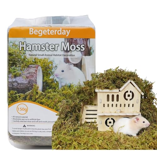 Begeterday 150g reines natürliches Wald moos für Hamster Einstreu, Kleintier Lebensraum Dekoration, gut für Hamsterkäfige Zubehör Begeterday 150g reines natürliches Wald moos für Hamster Einstreu, Kleintier Lebensraum Dekoration, gut für Hamsterkäfige Zubehör von Begeterday