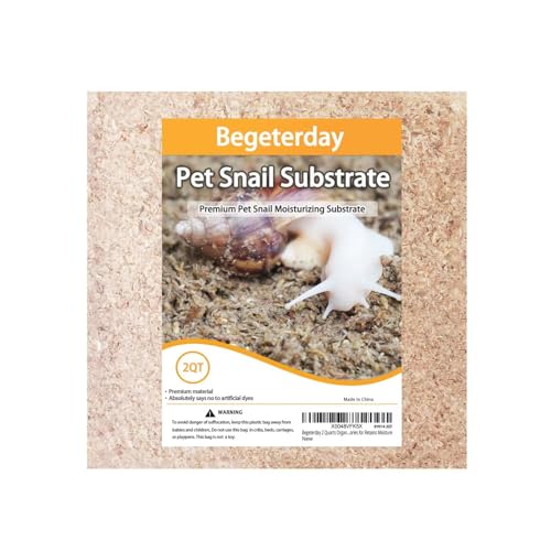 Begeterday 2L Bio-Faser-Substrat für Haustier Schnecke, Ideal Schnecke Terrarium Zubehör für behält Feuchtigkeit von Begeterday