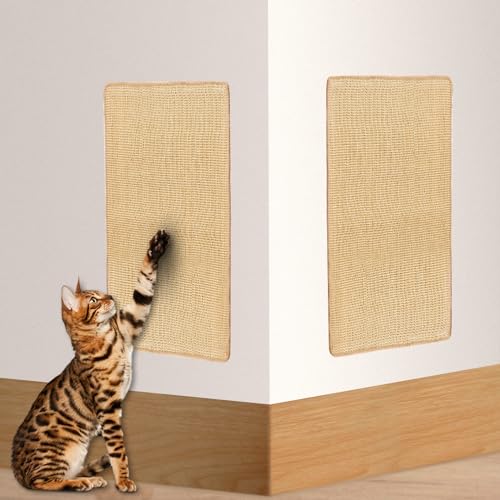 2 Stück Kratzmatte Katze, 50 x 25 cm Wand Katzenkratzbrett, Sisal Cat Scratcher, Kratzteppich, Sisal Teppich Kratzmöbel Schutzung, Katzenkratzbretter für Möbel Sofa Tür Kratzschutz 2 Stück Kratzmatte Katze, 50 x 25 cm Wand Katzenkratzbrett, Sisal Cat Scratcher, Kratzteppich, Sisal Teppich Kratzmöbel Schutzung, Katzenkratzbretter für Möbel Sofa Tür Kratzschutz von Begonia