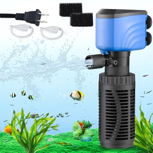 Begonia 5 in 1 Aquarium Filter, Einstellbarer 800L/H Aquarium Schwammfilter, 15W Aquarium Internal Filter, Aquarium Innenfilter, Leiser Aquarium Filterpumpe für kleine Aquarien, Tropische Aquarien Begonia 5 in 1 Aquarium Filter, Einstellbarer 800L/H Aquarium Schwammfilter, 15W Aquarium Internal Filter, Aquarium Innenfilter, Leiser Aquarium Filterpumpe für kleine Aquarien, Tropische Aquarien von Begonia