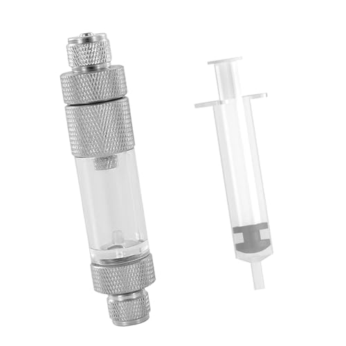 CO2 Blasenzähler, CO2 Regler Blasenzähler mit Rückschlagventil, CO2-Blasenzähler - Schnelle Wasserbefüllung, CO2 Druckminderer Regulator für Aquaristik, Bepflanzte Aquarien (Doppelter Kopf) von Begonia