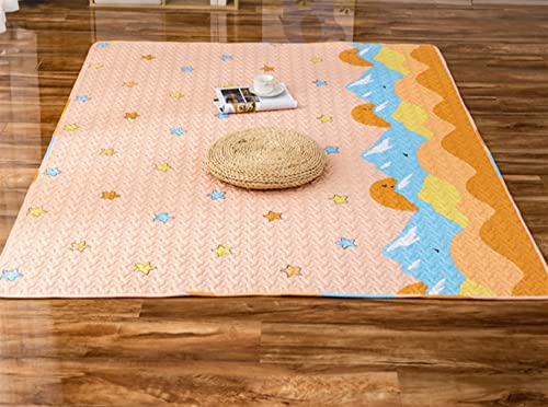 Haustierkäfig-Bodenmatte absorbiert Urin, hält kühl, Baumwolle, große Hundematte (A 70 x 150 cm) von Begonial