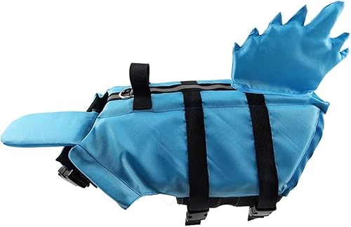 Hunde-Schwimmweste mit reflektierenden Flügeln, Sommer-Haustier-Schwimmweste, Hunde-Sicherheits-Badebekleidung, Haustier-Schwimmanzug, Hunde-Schwimmwesten (Blau X) von Begonial