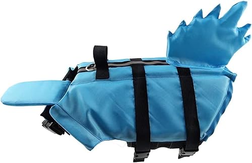 Hunde-Schwimmweste mit reflektierenden Flügeln, Sommer-Haustier-Schwimmweste, Sicherheits-Badebekleidung für Hunde, Haustier-Schwimmanzug, Hunde-Schwimmwesten (Blau M) von Begonial